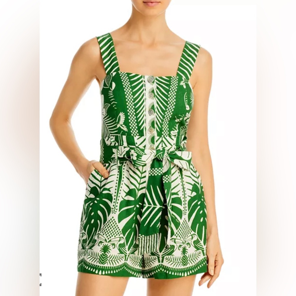 Farm Rio Macaw Elegance Romper in size Large